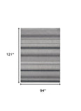 Homeroots 8' X 10' Taupe Striped Area Rug  Polypropylene 375574