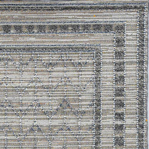 Homeroots 4' X 6' Gray Chevron Indoor Outdoor Area Rug  Polypropylene 375577