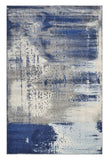 Homeroots 3' X 5' Ice Blue Abstract Brushstrokes Area Rug  Polypropylene 375582