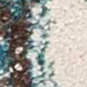 HomeRoots 5' Ivory and Teal Abstract Area Rug - Stylish, Durable, Stain-Resistant Design for Modern Spaces 5' X 8' 375595