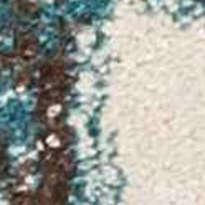 HomeRoots 5' Ivory and Teal Abstract Area Rug - Stylish, Durable, Stain-Resistant Design for Modern Spaces 5' X 8' 375595