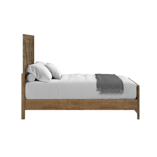 English Elm Wallace & Bay - Brown Sandstone Upholstered Queen Bed with Rustic Casual Design, Easy-Care Wood Frame, Elegant Appeal Brown B361S00006