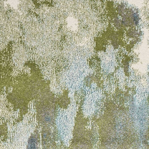 HomeRoots 5' Modern Abstract Area Rug in Teal, Gray, and Green - Durable & Stylish for High-Traffic Spaces 7' X 10' 375600