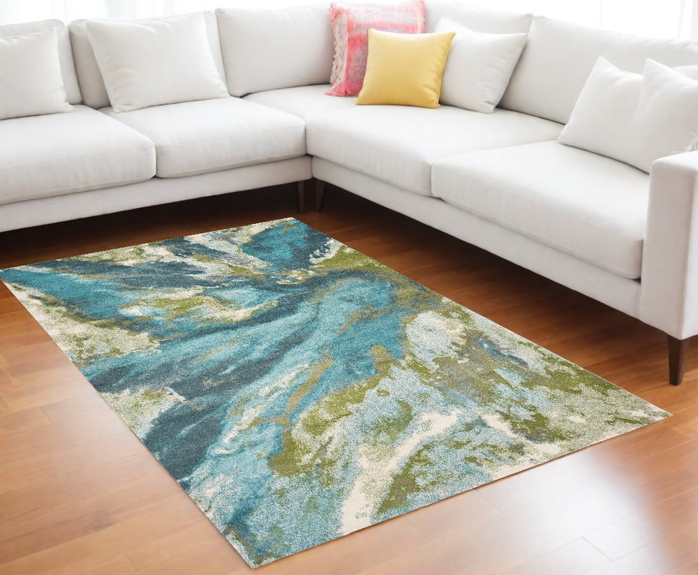 Homeroots 8' X 10' Multicoloured Shag Area Rug  Polypropylene 375601