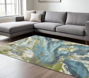 HomeRoots 8' Multicoloured Shag Area Rug - Plush Comfort and Contemporary Style for Living Spaces and Bedrooms 8' X 10' 375601