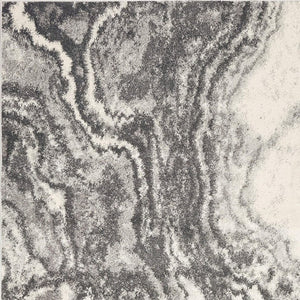 HomeRoots 5' Gray and Ivory Abstract Area Rug - Modern Design for Style, Comfort, and Noise Reduction in Any Room 5' X 8' 375603