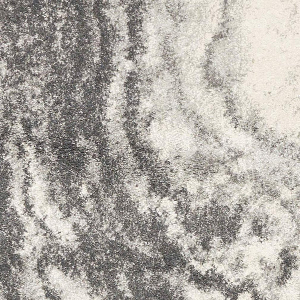HomeRoots 5' Gray and Ivory Abstract Area Rug - Modern Design for Style, Comfort, and Noise Reduction in Any Room 5' X 8' 375603