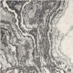 HomeRoots 8' Gray and Ivory Abstract Area Rug - Modern Design, Soft Pile, Durable for High-Traffic Spaces 8' X 10' 375605