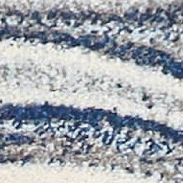 HomeRoots 5' Blue and Beige Abstract Area Rug - Modern Design, Soft & Durable for Living Spaces or Bedrooms 5' X 7' 375607