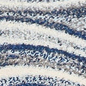 HomeRoots 5' Blue and Beige Abstract Area Rug - Modern Design, Soft & Durable for Living Spaces or Bedrooms 5' X 7' 375607