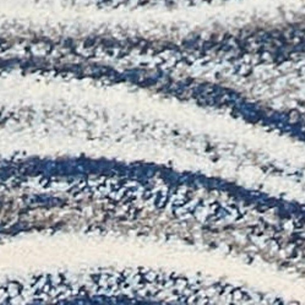 HomeRoots 5' Blue and Beige Abstract Area Rug - Modern Design, Soft & Durable for Living Spaces or Bedrooms 5' X 7' 375607
