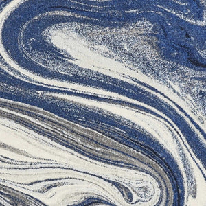 HomeRoots 7' Blue and Beige Abstract Area Rug - Modern, Stain-Resistant, Plush Comfort for Stylish Living Spaces 7' X 10' 375608