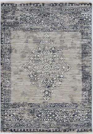 Homeroots 8' X 10' Sand And Charcoal Diamond Area Rug  Polypropylene 375622