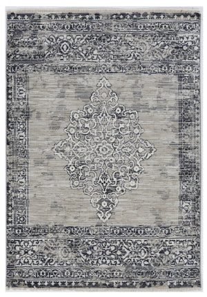Homeroots 8' X 10' Sand And Charcoal Diamond Area Rug  Polypropylene 375622