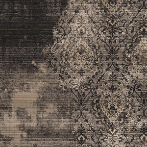 Homeroots 4' X 6' Taupe And Black Abstract Area Rug  Polypropylene 375655