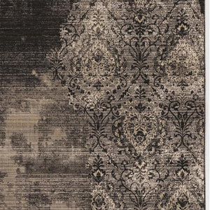 Homeroots 8' X 10' Taupe And Black Abstract Area Rug  Polypropylene 375658