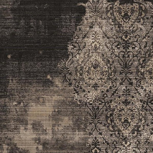 Homeroots 9' X 12' Taupe And Black Abstract Area Rug  Polypropylene 375659