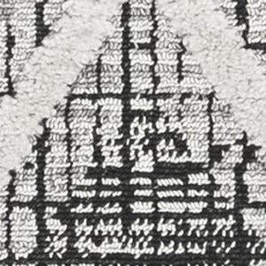 Homeroots 3' X 5' Charcoal Geometric Area Rug  Polyester 375666