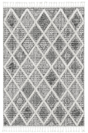 Homeroots 3' X 5' Charcoal Geometric Area Rug  Polyester 375666