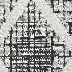 HomeRoots 12' Cream and Charcoal Geometric Area Rug - Modern Sophistication for Stylish Living Spaces 5' X 8' 375667