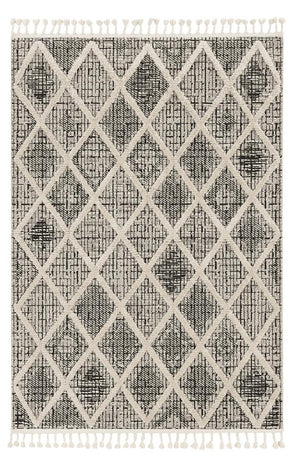 Homeroots 94 X 130 Charcoal Polyester Rug  Polyester 375668