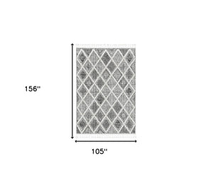 Homeroots 105 X 156 Charcoal Polyester Rug  Polyester 375669