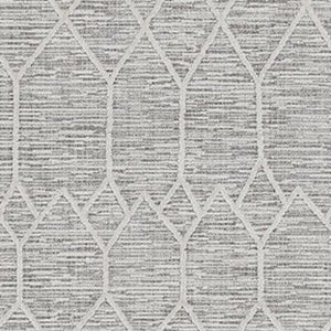 Homeroots 12' X 15' Gray And Ivory Geometric Area Rug  Polyester 375670