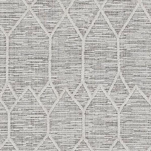 Homeroots 12' X 15' Gray And Ivory Geometric Area Rug  Polyester 375670