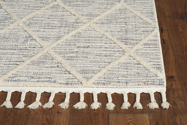 Homeroots 3' X 5' Ivory Geometric Area Rug  Polyester 375672