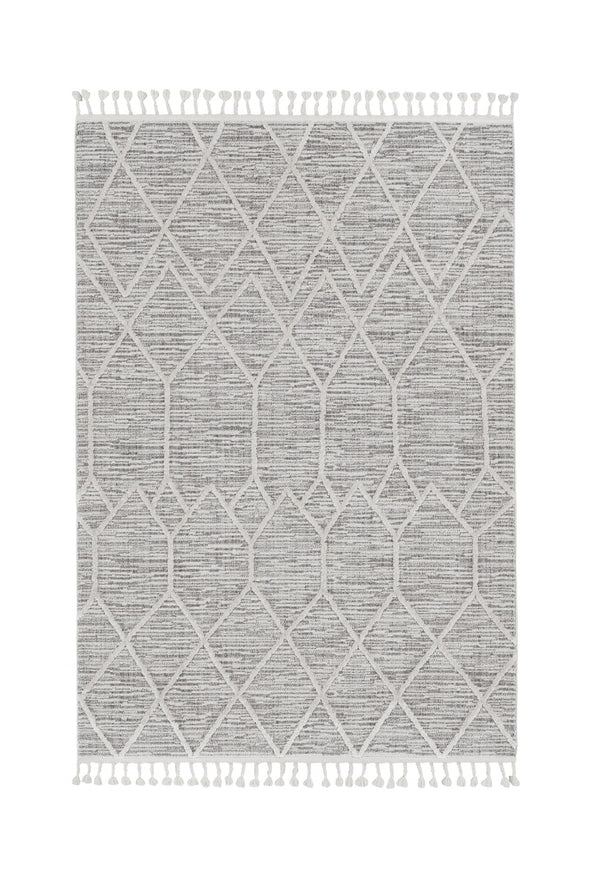 Homeroots 3' X 5' Ivory Geometric Area Rug  Polyester 375672
