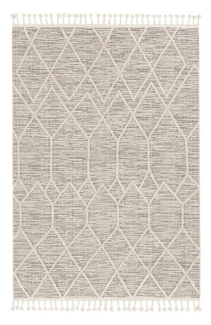Homeroots 8' X 11' Ivory Grey Machine Woven Geometric Indoor Area Rug  Polyester 375674