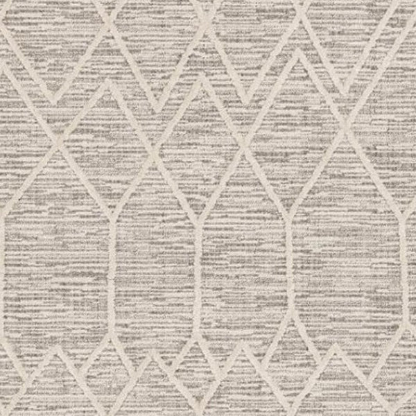 HomeRoots 12' Gray and Ivory Geometric Area Rug - Modern Design for Living Rooms, Durable Polyester, Easy Care 8' X 11' 375674
