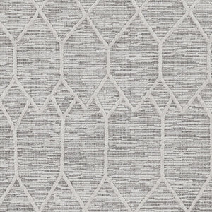 Homeroots 9' X 13' Ivory Grey Machine Woven Geometric Indoor Area Rug  Polyester 375675