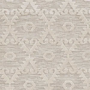 HomeRoots 12' Ivory Beige Area Rug - Contemporary Geometric Design, Durable Polyester for Living Spaces Elegance 8' X 11' 375680