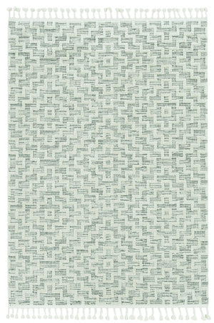 HomeRoots 12' Gray and Ivory Geometric Area Rug - Modern Elegant Design for Living Spaces and Comfort Underfoot 5" x 8" 375685