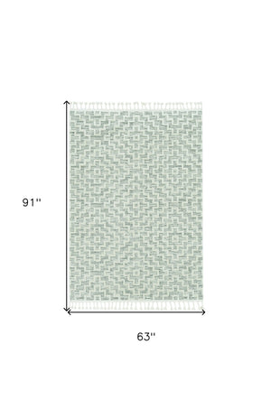 HomeRoots 12' Gray and Ivory Geometric Area Rug - Modern Elegant Design for Living Spaces and Comfort Underfoot 5" x 8" 375685