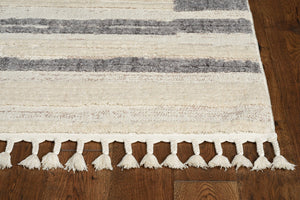 HomeRoots 12' Gray and Ivory Abstract Area Rug - Contemporary Design for Modern Living Spaces and Décor 8' Runner Rectangle 375689