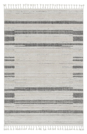 HomeRoots 12' Gray and Ivory Abstract Area Rug - Contemporary Design for Modern Living Spaces and Décor 8" x 11" 375692