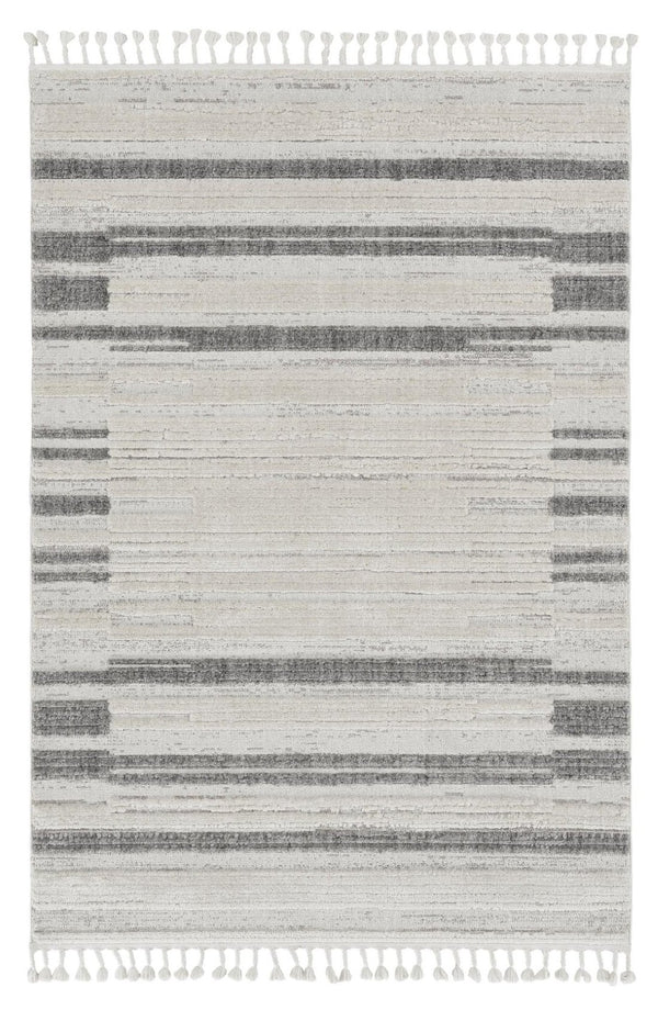 HomeRoots 12' Gray and Ivory Abstract Area Rug - Contemporary Design for Modern Living Spaces and Décor 8" x 11" 375692