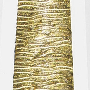 Homeroots 10.5 Mouth Blown Hand Decorated Standard Gold Vase  Lead Free Crystal 375733