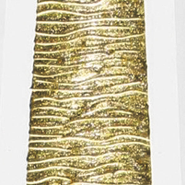 Homeroots 10.5 Mouth Blown Hand Decorated Standard Gold Vase  Lead Free Crystal 375733