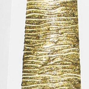 Homeroots 10.5 Mouth Blown Hand Decorated Standard Gold Vase  Lead Free Crystal 375733