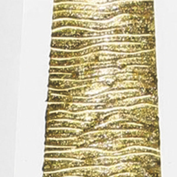 Homeroots 10.5 Mouth Blown Hand Decorated Standard Gold Vase  Lead Free Crystal 375733