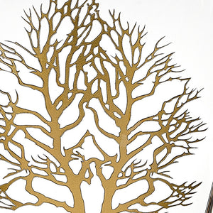 Homeroots 12 Mouth Blown Gold Tree Of Life Vase  Lead Free Crystal 375737