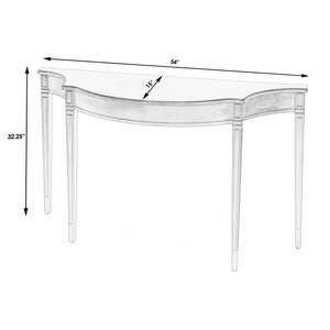 Butler Specialty Butler Demilune Console Table 54" - Classic Cherry Veneer Inlay, Pembroke Legs, Durable Craftsmanship Brown 3757442