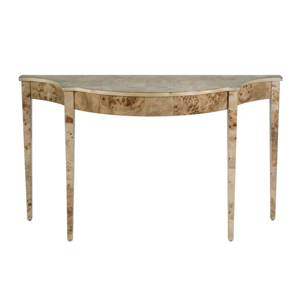 Butler Specialty Butler Demilune Console Table 54" - Classic Cherry Veneer Inlay, Pembroke Legs, Durable Craftsmanship Light Brown 3757443