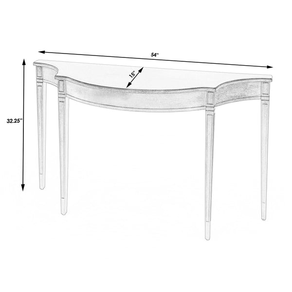 Butler Specialty Butler Demilune Console Table 54" - Classic Cherry Veneer Inlay, Pembroke Legs, Durable Craftsmanship Light Brown 3757443