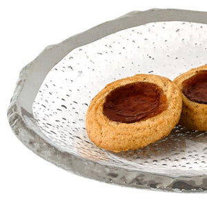 Homeroots 18 Elegant Mouth Blown Oval Edge Silver Platter – Durable, Stylish, Perfect For Entertaining & Gifts   375747