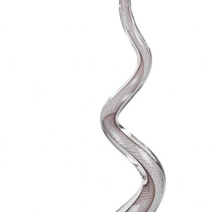 Homeroots 20" Clear And Brown Murano Glass Modern Abstract Tabletop Sculpture  Murano Glass 375760