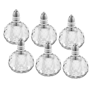 Homeroots Individual Silver Crystal Zendra Design Salt And Peppers  Gift Boxed 6 Pc Set   375762